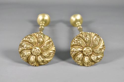 LARGE BRASS FRENCH CURTAIN TIEBACKS SECOND EMPIRE - ADDITIONAL PHOTO 5