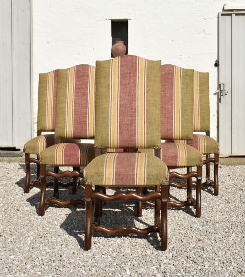SET OF 6 FRENCH OS DE MOUTON DINING CHAIRS IN OAK STYLE LOUIS XIII - ADDITIONAL PHOTO 3