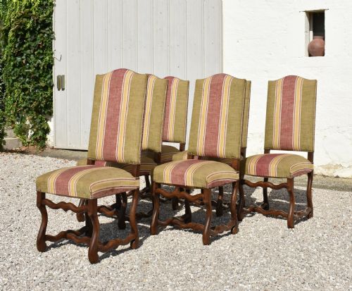 SET OF 6 FRENCH OS DE MOUTON DINING CHAIRS IN OAK STYLE LOUIS XIII - ADDITIONAL PHOTO 4