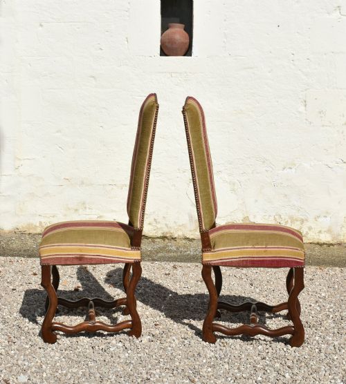 SET OF 6 FRENCH OS DE MOUTON DINING CHAIRS IN OAK STYLE LOUIS XIII - ADDITIONAL PHOTO 9