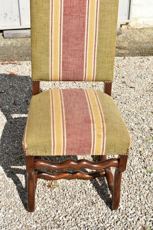 SET OF 6 FRENCH OS DE MOUTON DINING CHAIRS IN OAK STYLE LOUIS XIII - ADDITIONAL PHOTO 11