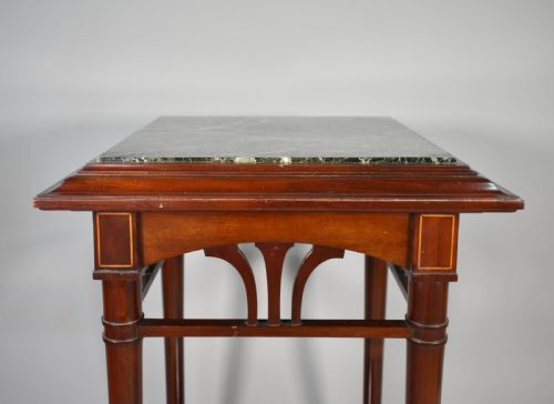 ANTIQUE PAIR OF FRENCH PEDESTAL TABLES IN MAHOGANY - ADDITIONAL PHOTO 10