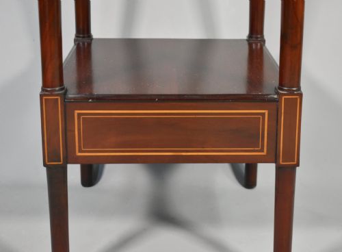 ANTIQUE PAIR OF FRENCH PEDESTAL TABLES IN MAHOGANY - ADDITIONAL PHOTO 12