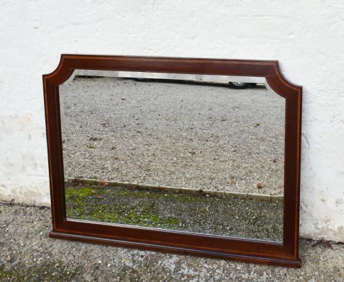 LARGE ANTIQUE FRENCH OVERMANTEL MIRROR - ADDITIONAL PHOTO 1
