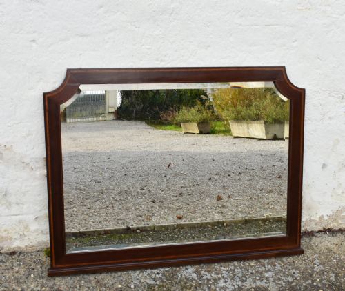 LARGE ANTIQUE FRENCH OVERMANTEL MIRROR - ADDITIONAL PHOTO 2