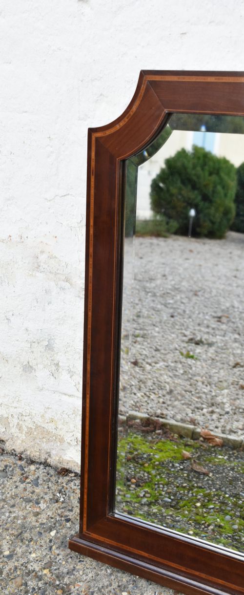 LARGE ANTIQUE FRENCH OVERMANTEL MIRROR - ADDITIONAL PHOTO 3