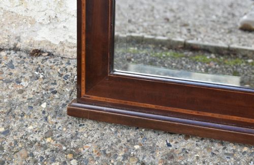 LARGE ANTIQUE FRENCH OVERMANTEL MIRROR - ADDITIONAL PHOTO 5