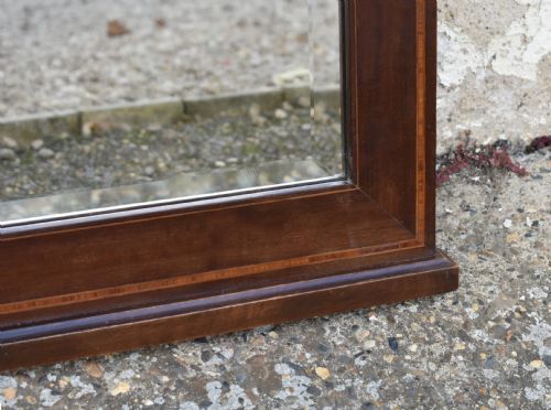 LARGE ANTIQUE FRENCH OVERMANTEL MIRROR - ADDITIONAL PHOTO 7