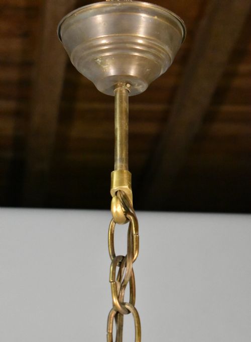 SIX ARM ANTIQUE DUTCH BRONZE CHANDELIER - ADDITIONAL PHOTO 8