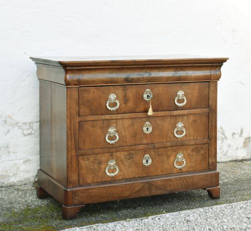 FRENCH CHEST OF DRAWERS IN WALNUT LOUIS PHILIPPE PERIOD 19TH CENTURY - ADDITIONAL PHOTO 1