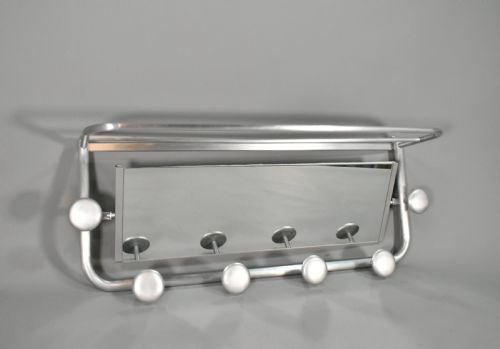 FRENCH ART DECO ALUMINIUM COAT HAT RACK - ADDITIONAL PHOTO 1
