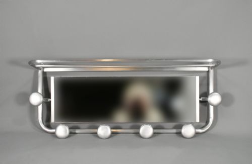 FRENCH ART DECO ALUMINIUM COAT HAT RACK - ADDITIONAL PHOTO 3