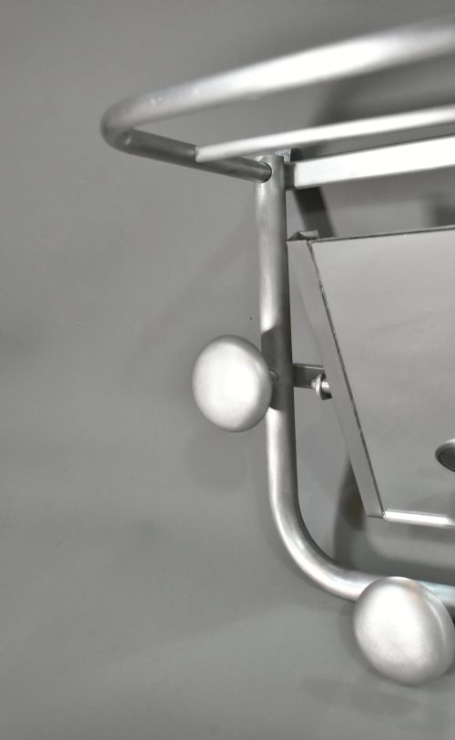 FRENCH ART DECO ALUMINIUM COAT HAT RACK - ADDITIONAL PHOTO 6