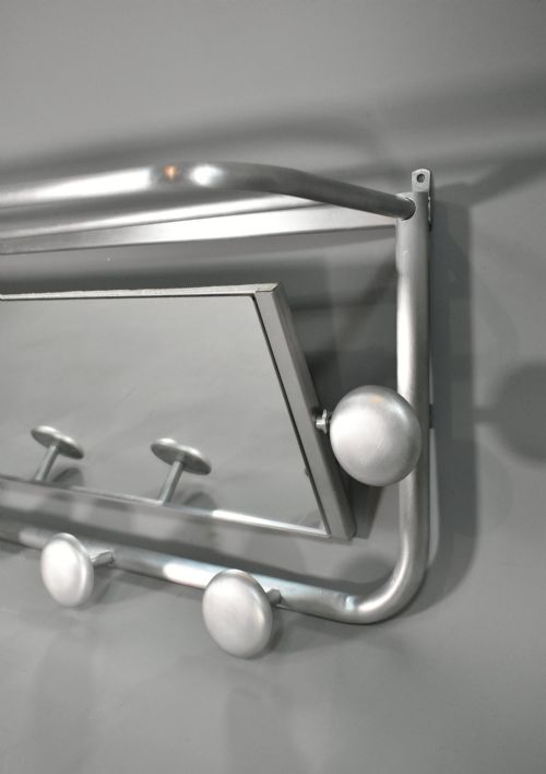 FRENCH ART DECO ALUMINIUM COAT HAT RACK - ADDITIONAL PHOTO 8