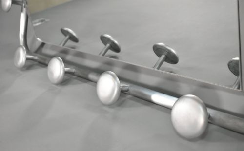 FRENCH ART DECO ALUMINIUM COAT HAT RACK - ADDITIONAL PHOTO 9