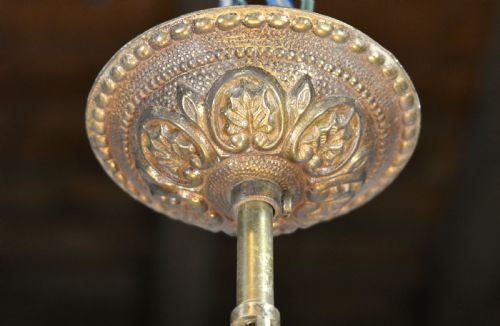 FRENCH ANTIQUE CUT GLASS HALL LANTERN LOUIS XVI STYLE - ADDITIONAL PHOTO 5