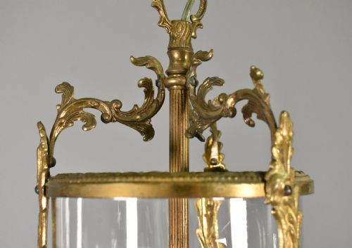 FRENCH ANTIQUE CUT GLASS HALL LANTERN LOUIS XVI STYLE - ADDITIONAL PHOTO 6
