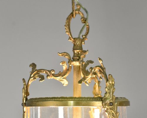 FRENCH ANTIQUE CUT GLASS HALL LANTERN LOUIS XVI STYLE - ADDITIONAL PHOTO 7