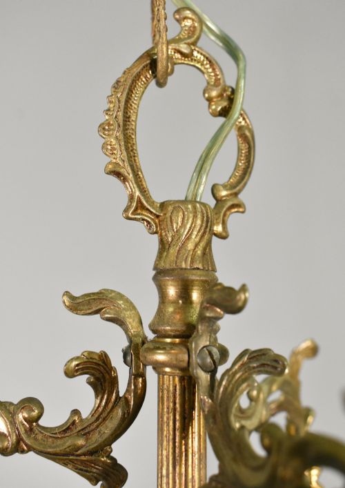 FRENCH ANTIQUE CUT GLASS HALL LANTERN LOUIS XVI STYLE - ADDITIONAL PHOTO 8