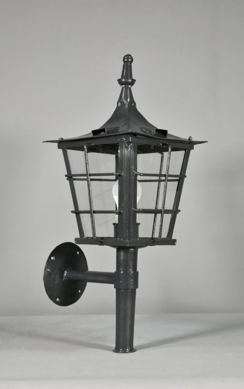 FRENCH ANTIQUE EXTERIOR LANTERN IN STEEL EARLY 20TH CENTURY - ADDITIONAL PHOTO 2