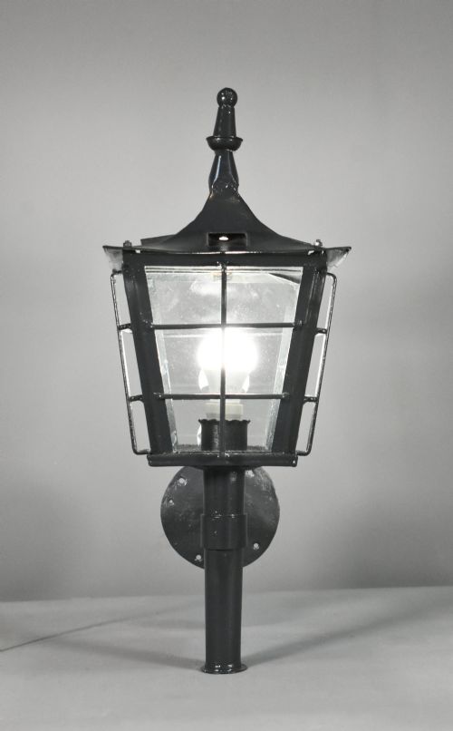 FRENCH ANTIQUE EXTERIOR LANTERN IN STEEL EARLY 20TH CENTURY - ADDITIONAL PHOTO 4