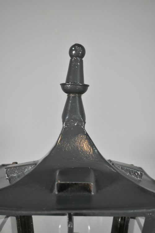FRENCH ANTIQUE EXTERIOR LANTERN IN STEEL EARLY 20TH CENTURY - ADDITIONAL PHOTO 7
