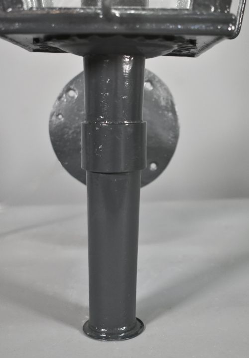 FRENCH ANTIQUE EXTERIOR LANTERN IN STEEL EARLY 20TH CENTURY - ADDITIONAL PHOTO 12