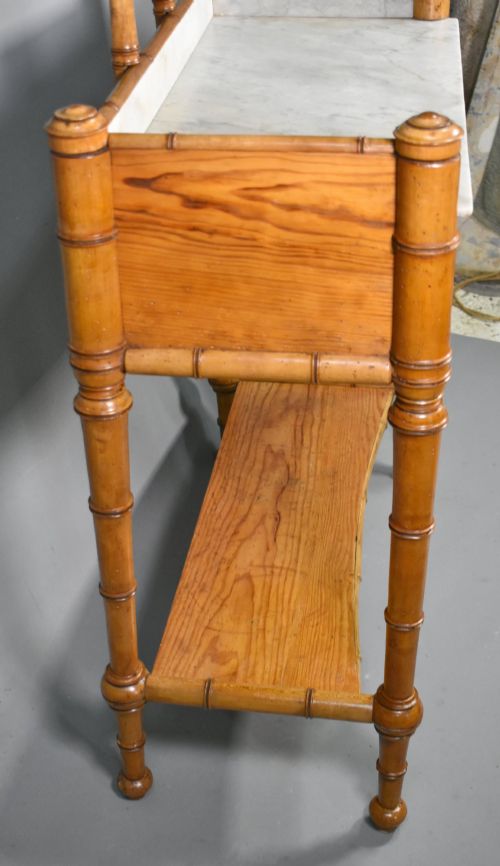 ANTIQUE FRENCH FAUX BAMBOO WASHSTAND NAPOLEON III STYLE - ADDITIONAL PHOTO 10
