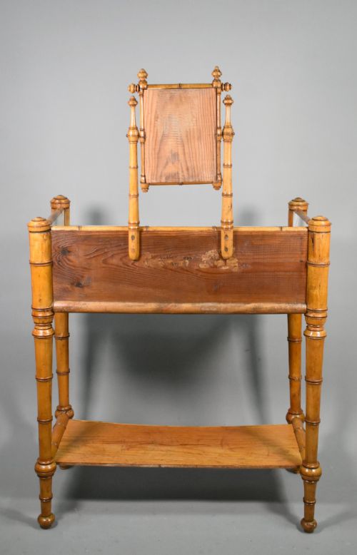 ANTIQUE FRENCH FAUX BAMBOO WASHSTAND NAPOLEON III STYLE - ADDITIONAL PHOTO 12