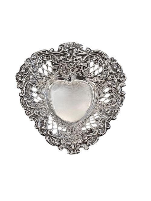 1904 Sterling Silver Heart Bonbon Dish – Boots Pure Drug Company Antique