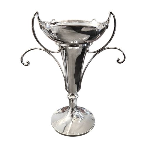 Antique Sterling Silver Art Nouveau Vase Edward Souter Barnsley 1912 Hallmarked
