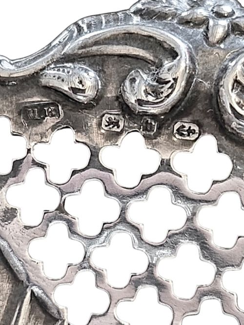 fig 2. A pair of late Victorian sterling silver bonbon dishes with pierced lattice rims and scrolled edges.