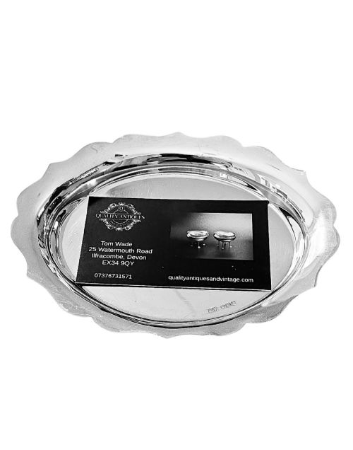 1967 Emile Viner Sterling Silver Card Tray – Full Hallmarks