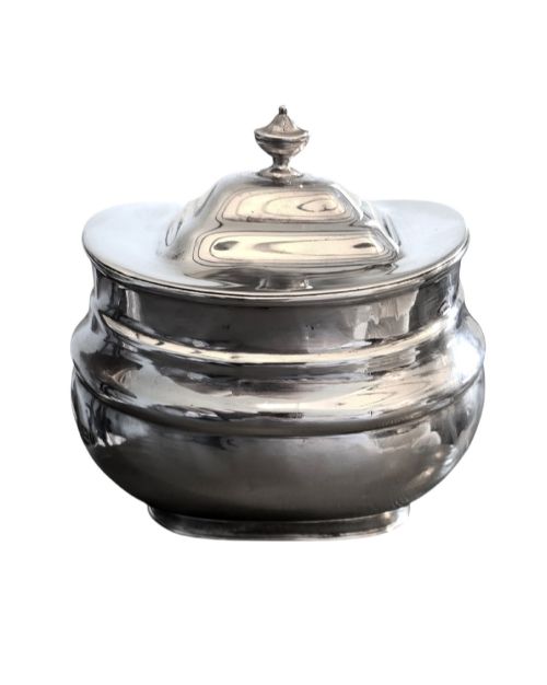 Antique Sterling Silver Tea Caddy Sheffield 1911 William Hutton & Sons 138.3g
