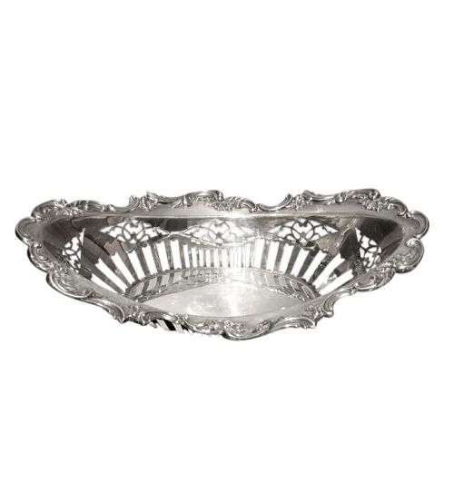 fig 1. Walker & Hall Sterling Silver Bon Bon Dish Sheffield 1904 Edwardian 151.6g