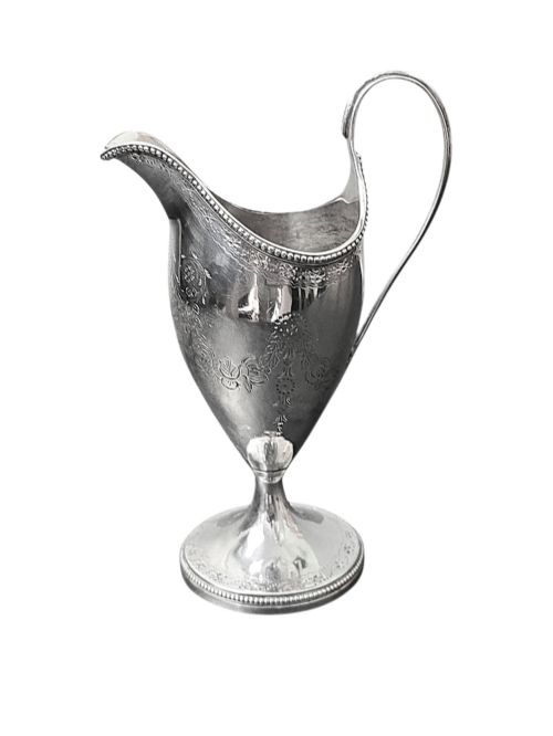 Antique George III Sterling Silver Helmet Cream Jug – London 1784