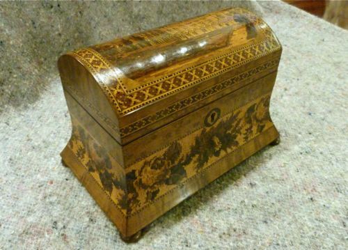 A Very Good Tunbridge-ware Stationery Box