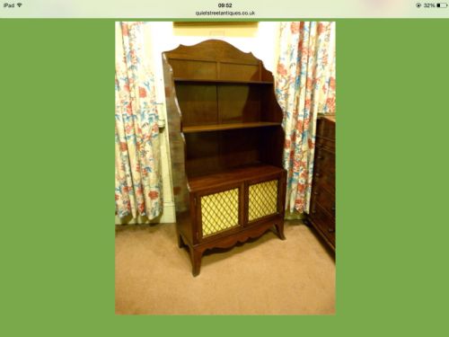 Regency Period Mahogany Waterfall Bookcase
