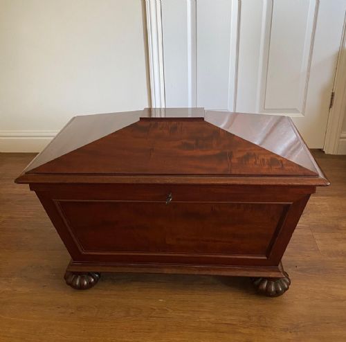 GILLOWS MAHOGANY SARCOPHAGUS SHAPED CELLARETTE - ADDITIONAL PHOTO 1
