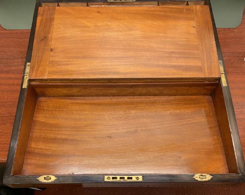 fig 1. A good Tunbridgeware Walnut Writing Box with inlaid decoration