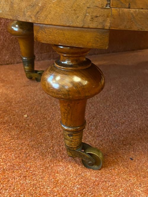 VICTORIAN OVAL WALNUT 3SECTION CANTERBURY WITH FINE PIERCED FRETWORK - ADDITIONAL PHOTO 7