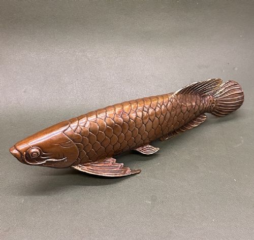 Japanese Meiji Period Style Polished Bronze Fish