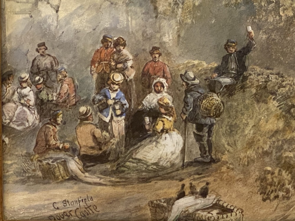 Pair Of Large Gilt Framed Coastal Watercolour Paintings, After Clarkson Stanfield RA (1793-1867) View II