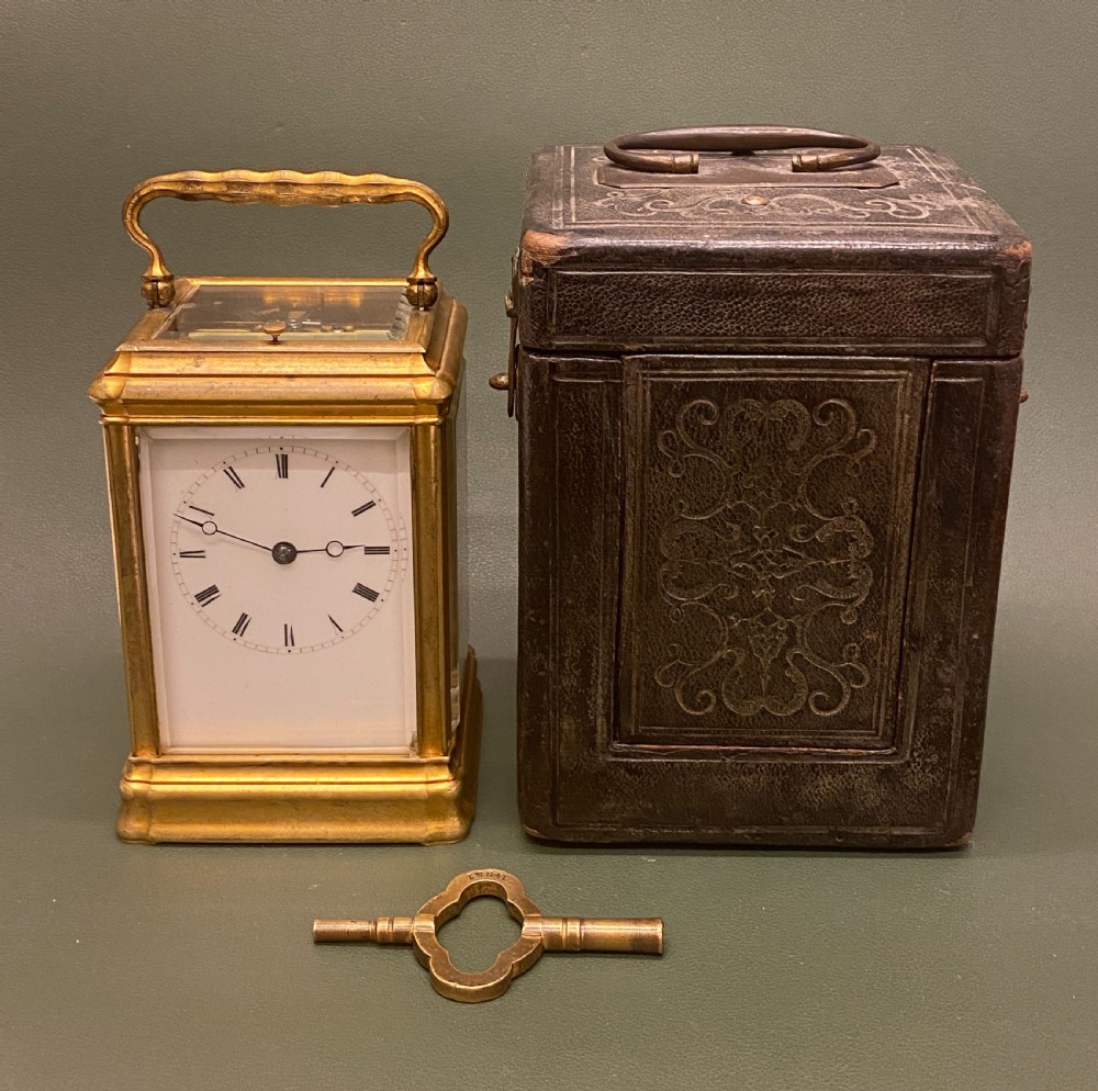 French Strike/Repeating CARRIAGE CLOCK by Alfred DROCOURT