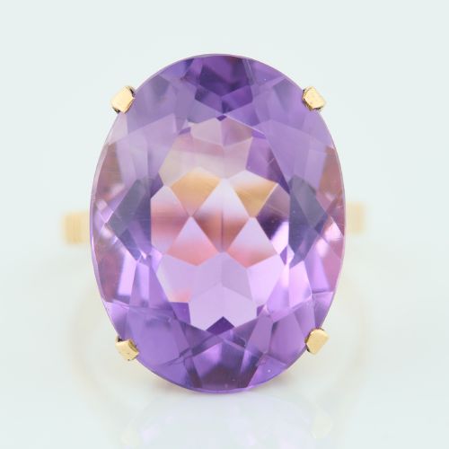 9CT GOLD SINGLE STONE AMETHYST RING 19611962 - ADDITIONAL PHOTO 2