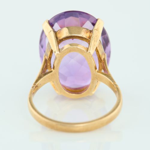 9CT GOLD SINGLE STONE AMETHYST RING 19611962 - ADDITIONAL PHOTO 4