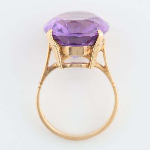 9CT GOLD SINGLE STONE AMETHYST RING 19611962 - ADDITIONAL PHOTO 5