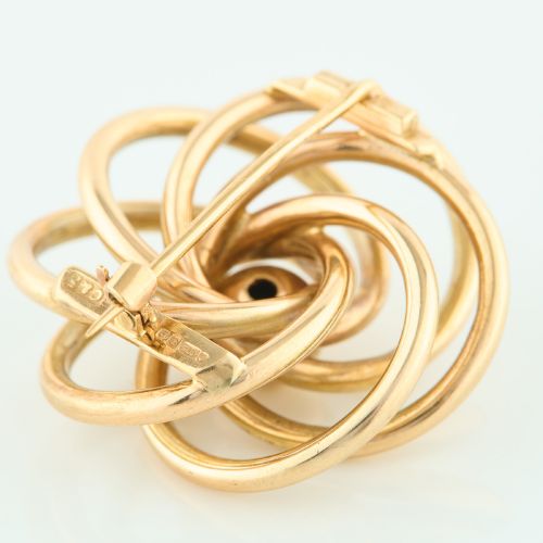1950S 9CT GOLD SWIRL BROOCH - ADDITIONAL PHOTO 5
