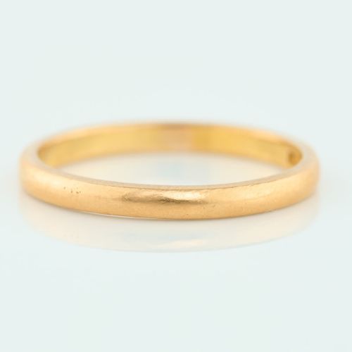 22CT GOLD PLAIN WEDDING BAND 193637 SIZE P - ADDITIONAL PHOTO 2
