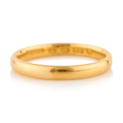 22CT GOLD WEDDING BAND SIZE J 19551956